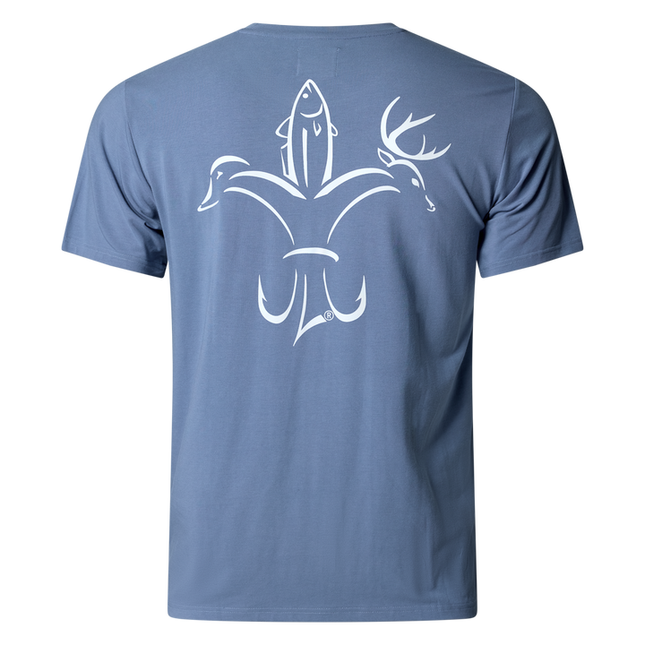 Sportsman Gear bamboo pocket T-shirt in small size, featuring a comfortable fit and casual style for active wear.