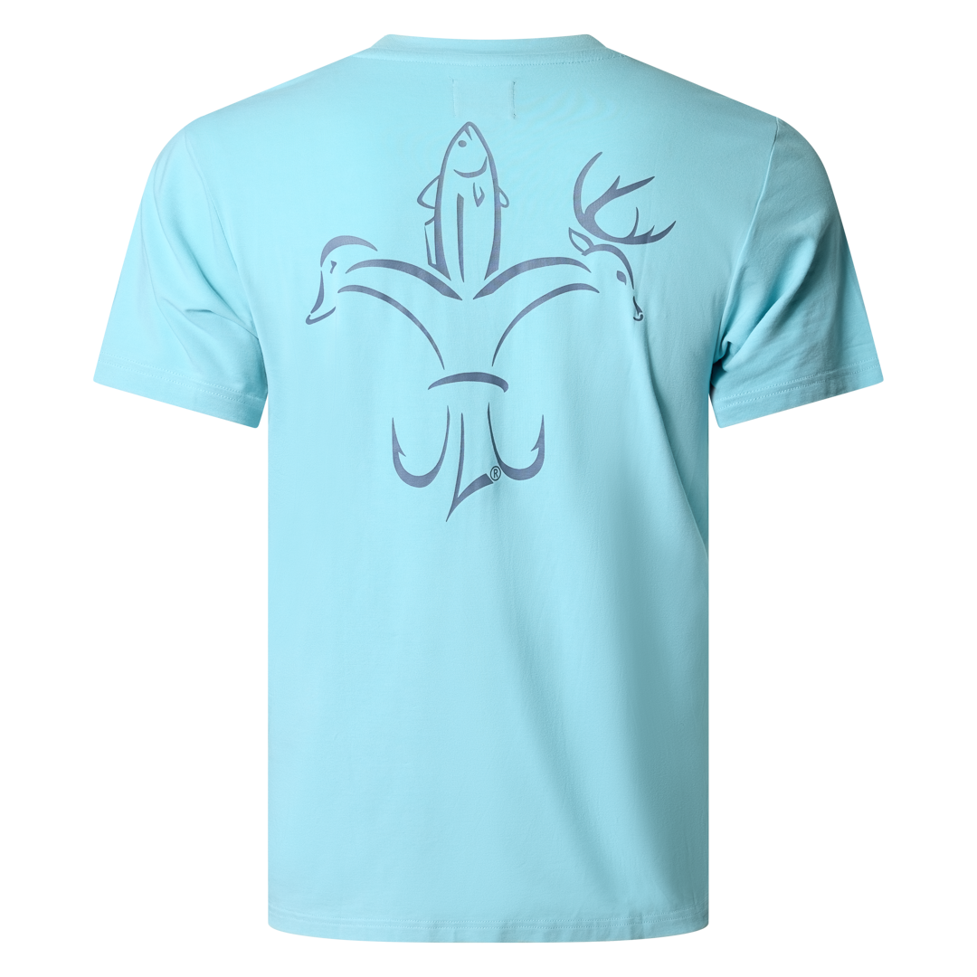 Sportsman Gear Bamboo Pocket T-Shirt in small size featuring a comfortable, breathable design with a front pocket and sporty style.