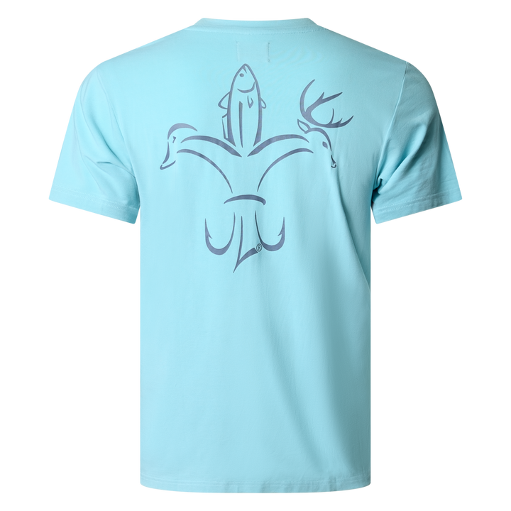 Sportsman Gear Bamboo Pocket T-Shirt in small size featuring a comfortable, breathable design with a front pocket and sporty style.