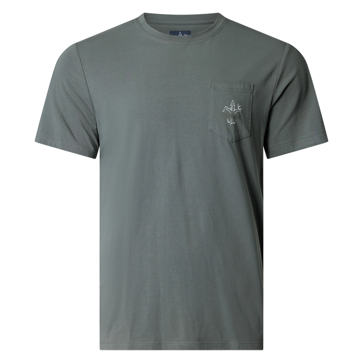 Sportsman Gear Bamboo Pocket T-Shirt, small size, lightweight and breathable bamboo fabric with chest pocket, men's casual tee.