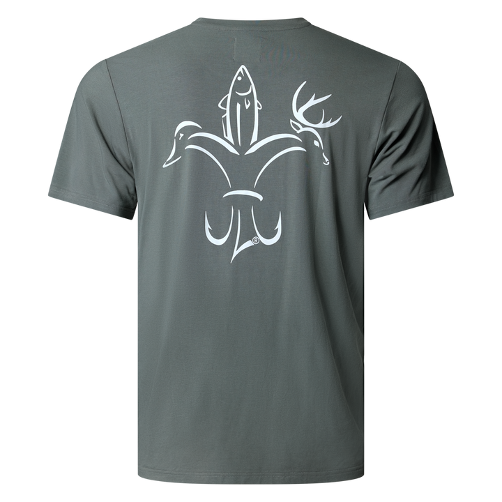 Small Sportsman Gear Bamboo Pocket T-shirt featuring a comfortable fit and breathable performance fabric.