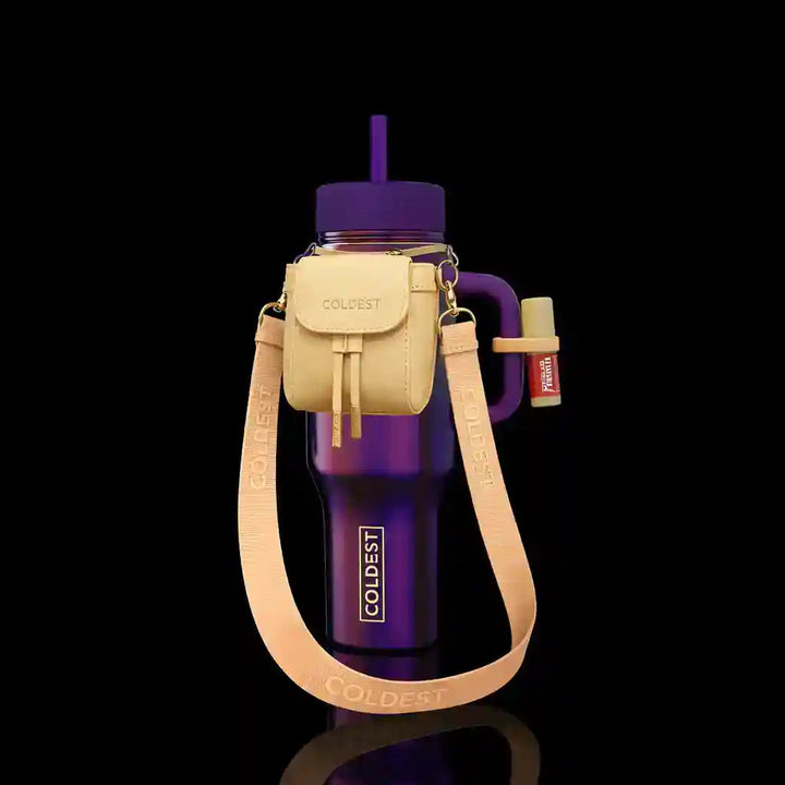 Coldest mint mini backpack with squeeze holder and key hanger, compact and stylish for daily use.