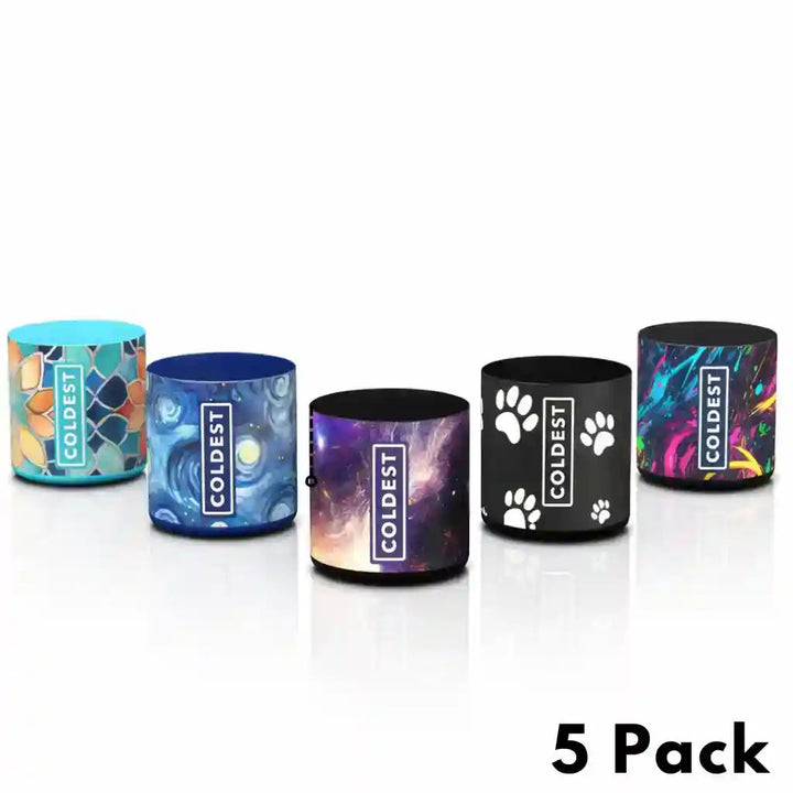 Set of five Coldest Boots accessories from Coldest, featuring black and gray designs with textured surfaces.