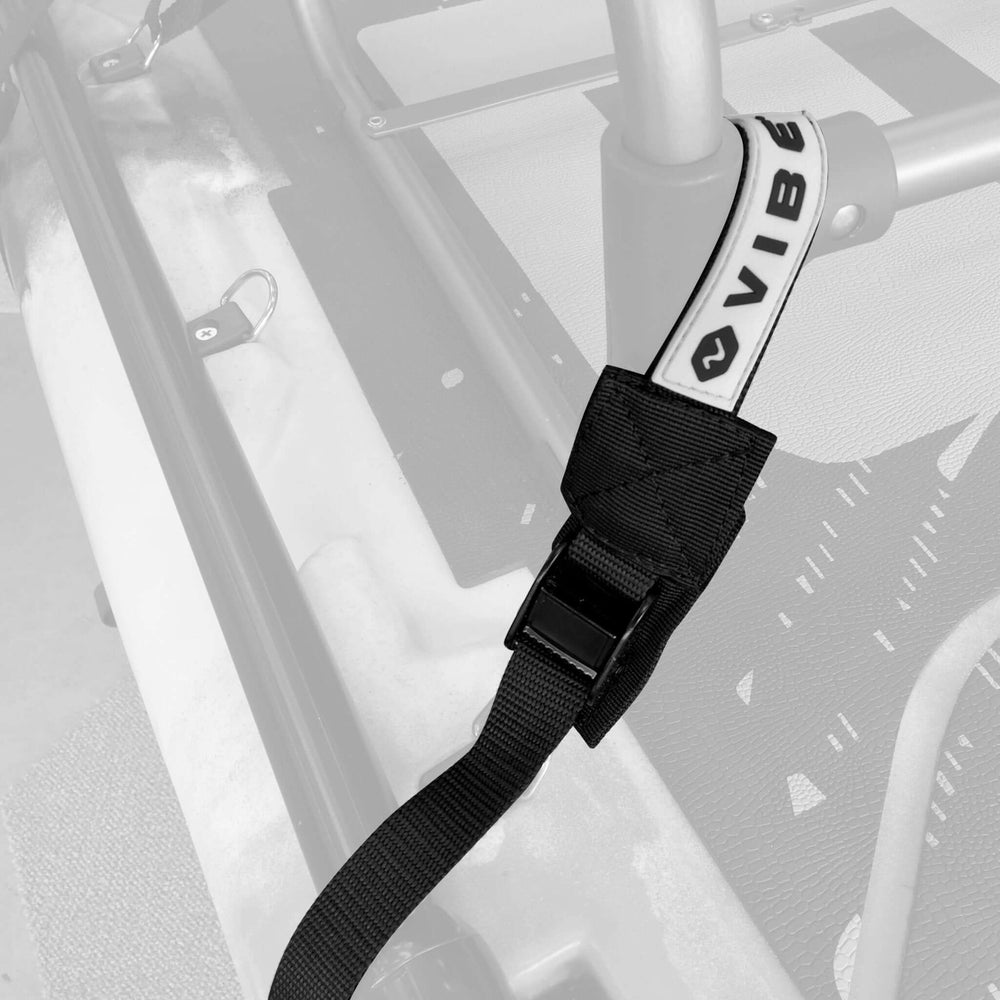 Vibe Kayaks 3ft cam buckle tie-down strap used for securing gear and accessories during transport.