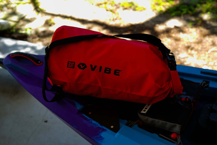 Vibe 35L Dry Bag by Vibe Kayaks, waterproof accessories for keeping gear dry during outdoor water activities.