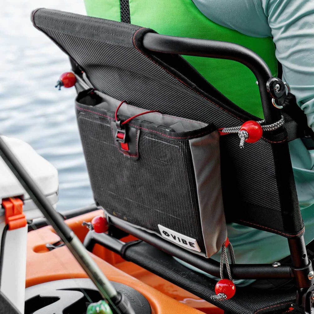 Vibe Kayaks Mesh Tackle Tray Sleeve accessory with breathable mesh design for secure storage of tackle trays