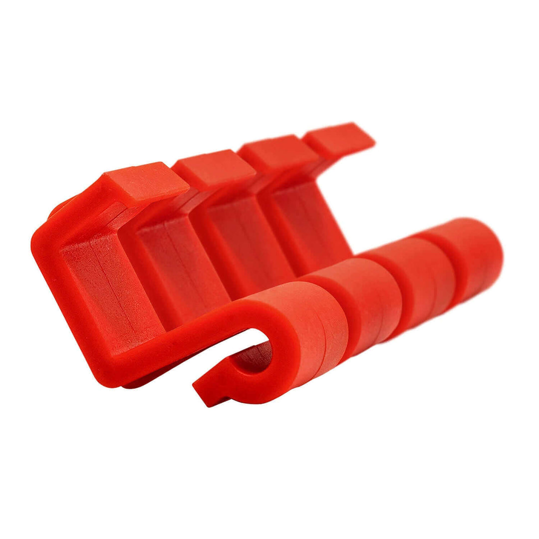 Set of four Vibe Kayaks Versa Bungee Clips, versatile accessories for securing gear on kayaks or outdoor equipment.