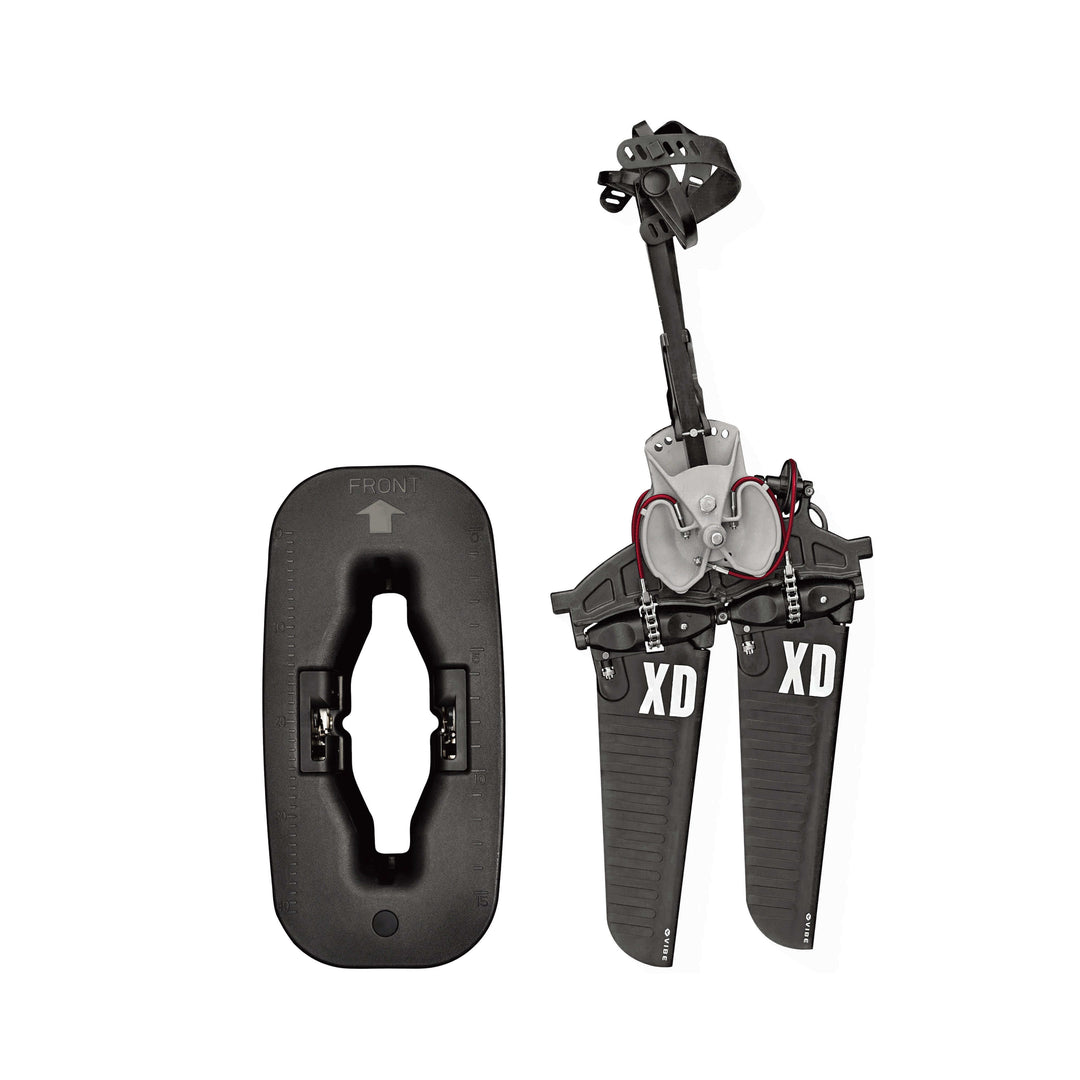 Vibe Kayaks X-Drive Pedal Kit Uptown 100 accessories with pedal assembly and pod components on a kayak deck.