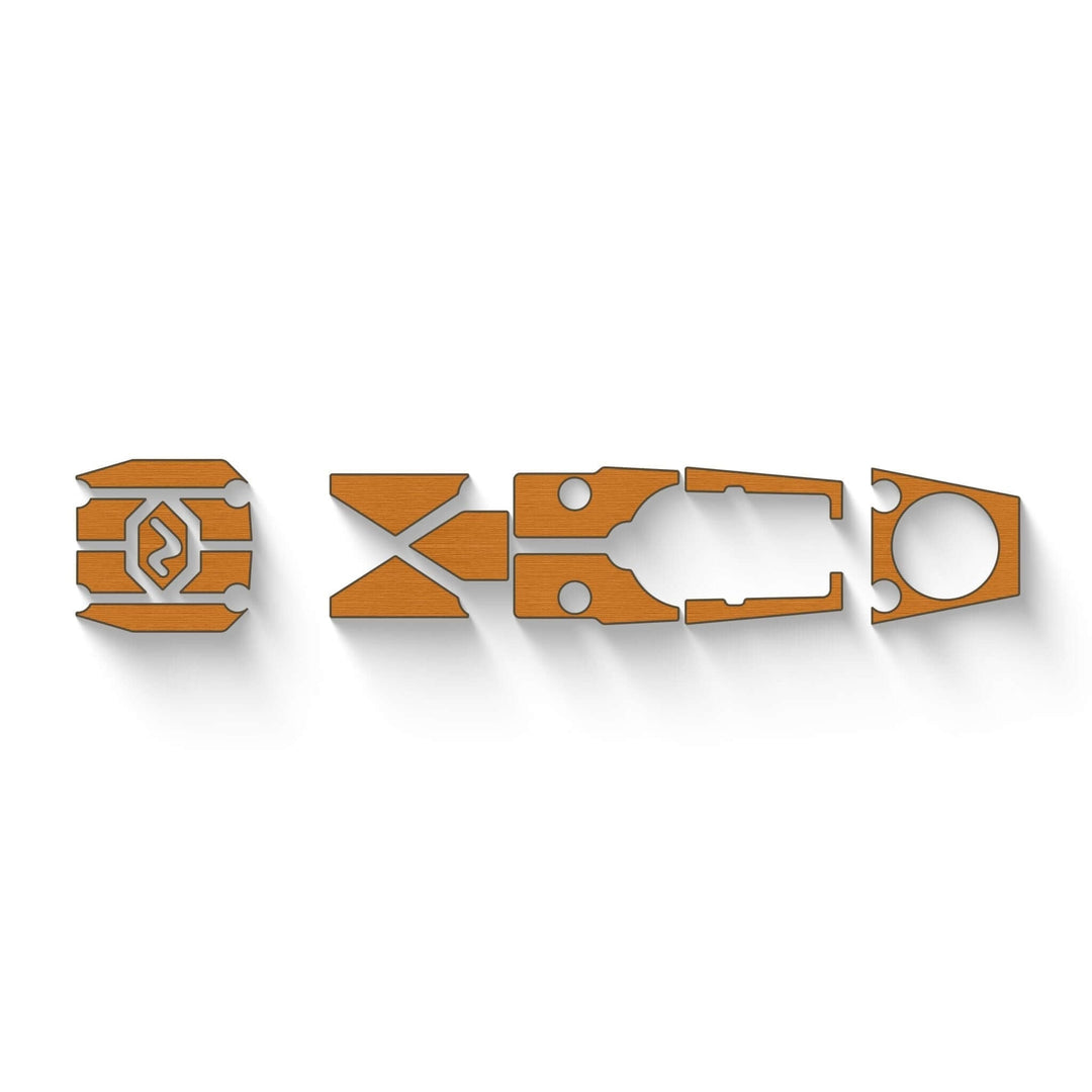 Makana 100 Premium Deck Padding by Vibe Kayaks, close-up of padded kayak deck accessory with textured surface and vibrant color.