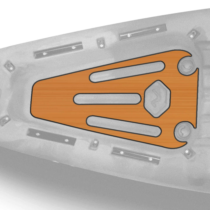 Vibe Kayaks Yellowfin 120 Premium Deck Padding on kayak deck for added comfort and protection during paddling.