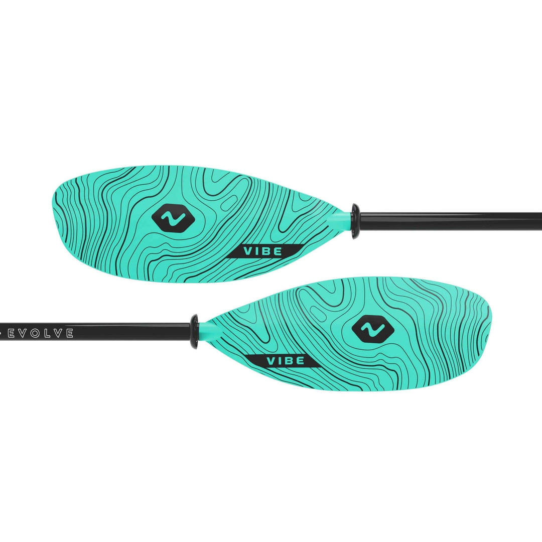 Vibe Kayaks Evolve Fiberglass Paddle adjustable from 90.5 to 98.4 inches, red kayak paddle for kayaking accessories