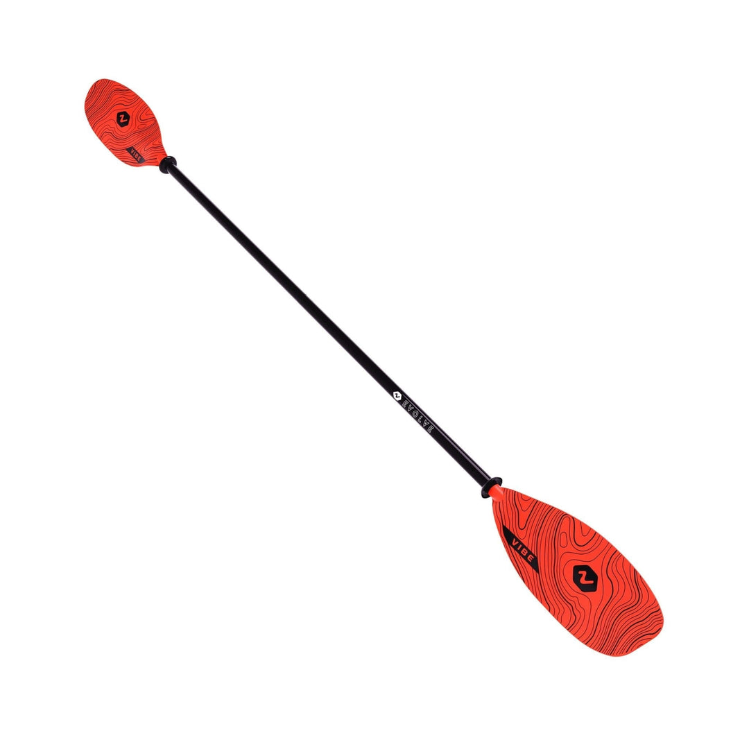 Vibe Kayaks Evolve Fiberglass Paddle adjustable from 90.5 to 98.4 inches, red, lightweight kayak paddle for paddling accessories