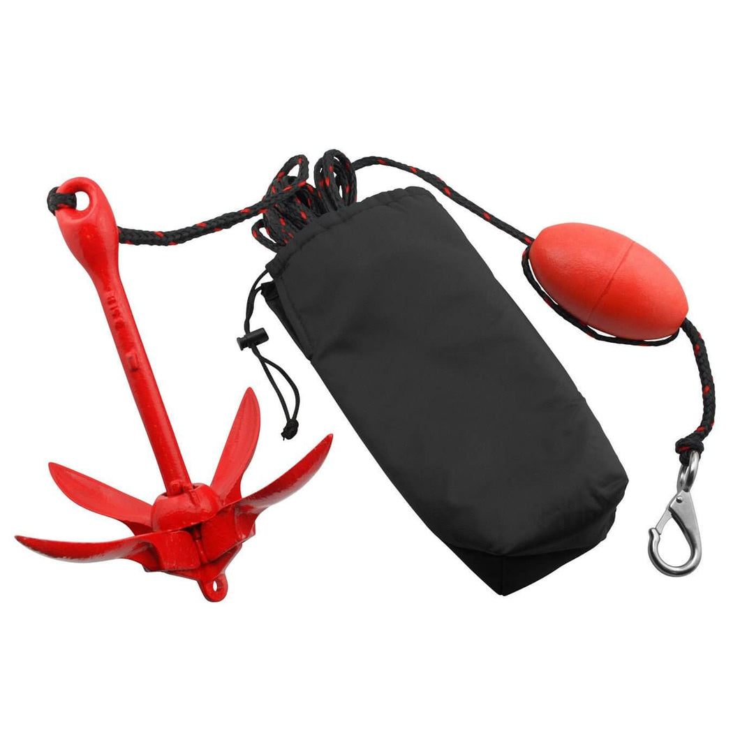 Vibe Kayaks 3.5lb grapnel anchor with 25ft rope, suitable for boat anchoring and marine use.