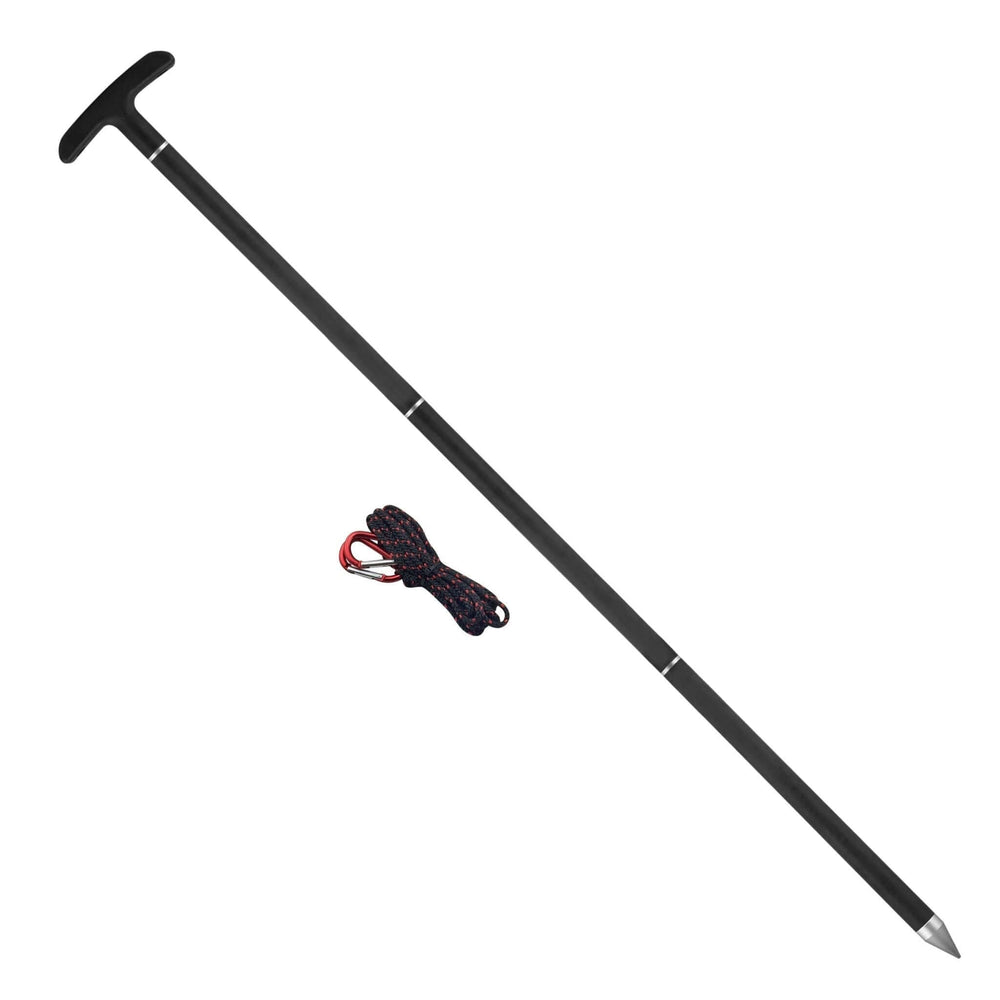 Vibe Kayaks 7-foot fiberglass three-piece anchor pole for kayaks, shown assembled with a textured handle and metal tip.