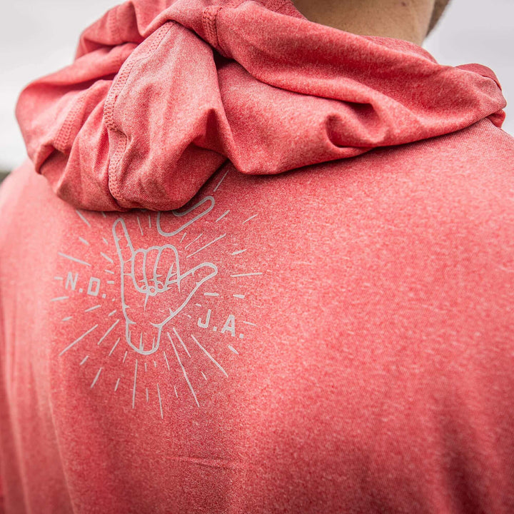 Vibe Performance Hoodie from Vibe Kayaks, casual apparel with a comfortable fit, shown in a front view with hoodie and logo detail.
