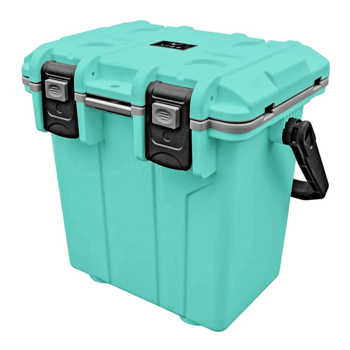 Vibe 20 Quart Cooler by Vibe Kayaks showing a durable, portable cooler with a secure lid and sturdy handles for outdoor use.