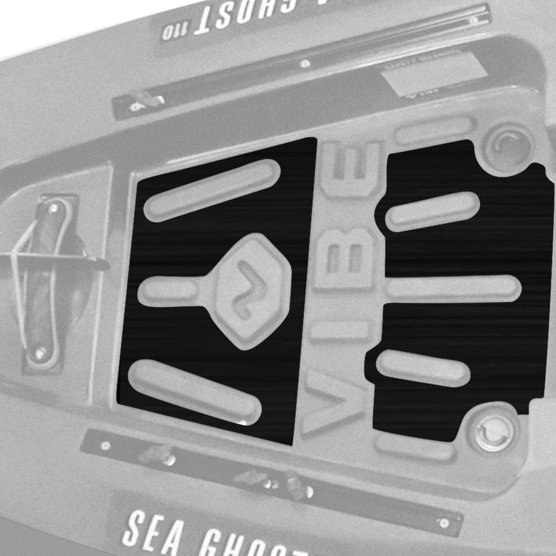 Vibe Kayaks Sea Ghost 110 premium deck padding shown on kayak deck for added comfort and protection.
