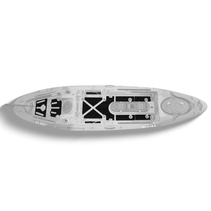 Vibe Kayaks Sea Ghost 110 premium deck padding shown on kayak deck for added comfort and protection.