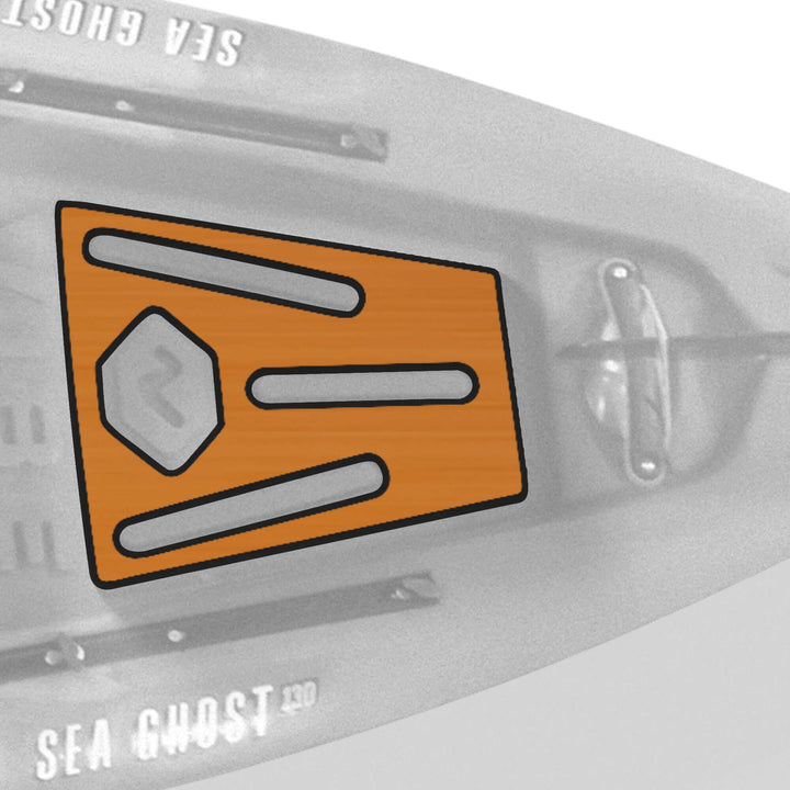 Vibe Kayaks Sea Ghost 130 premium deck padding with textured surface for added grip and comfort on the kayak deck.
