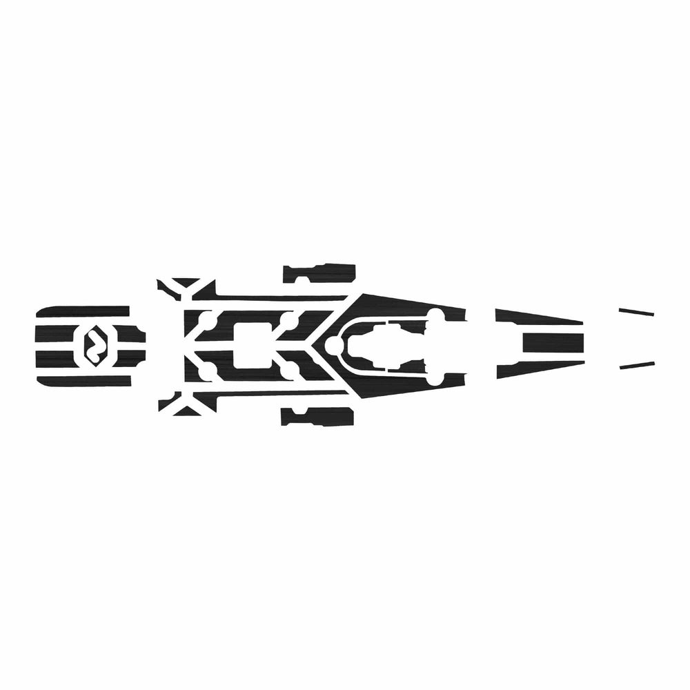 Vibe Kayaks Shearwater 125 Premium Deck Padding shown on kayak deck for added comfort and protection.