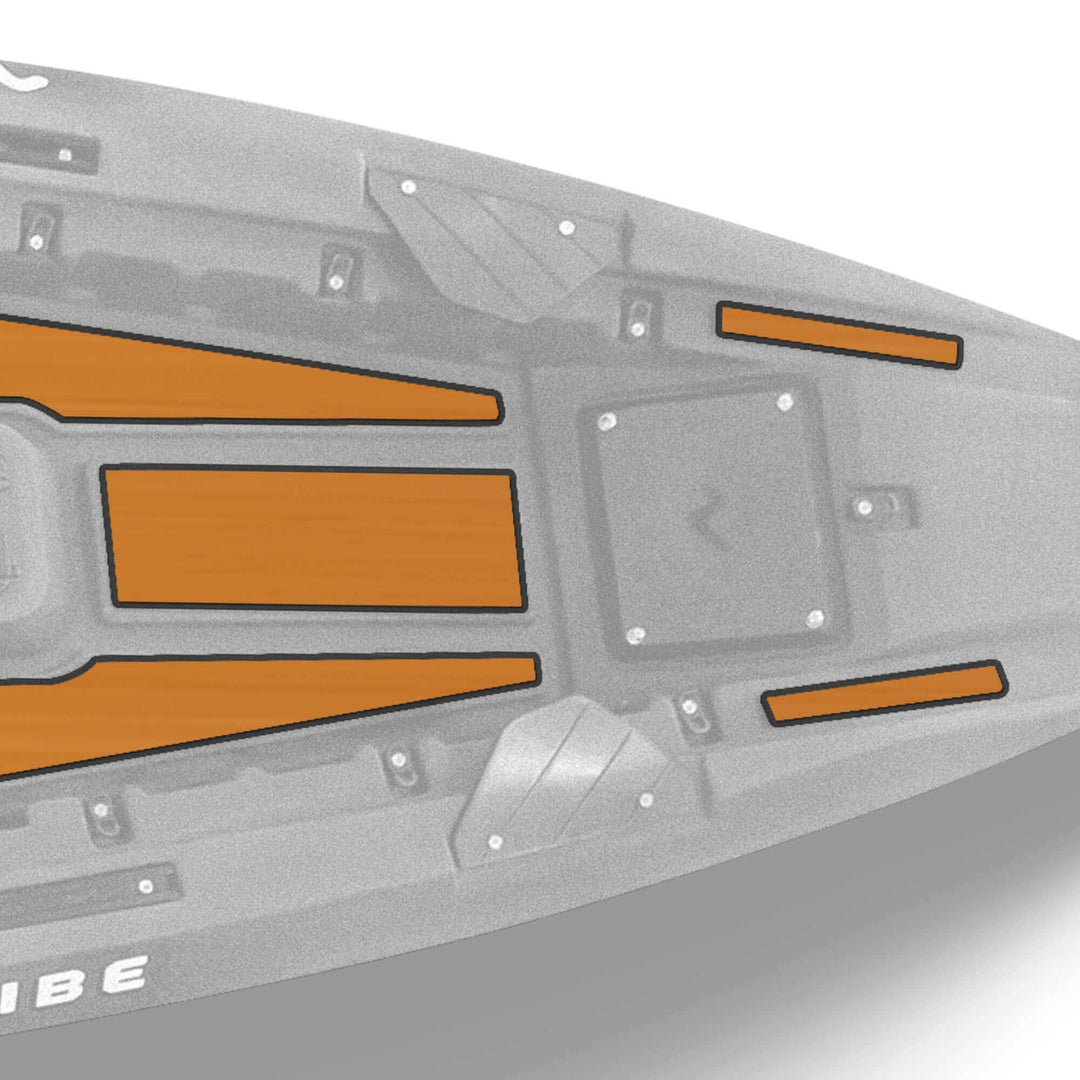 Vibe Kayaks Shearwater 125 Premium Deck Padding, black cushioned surface for kayak deck protection and comfort.