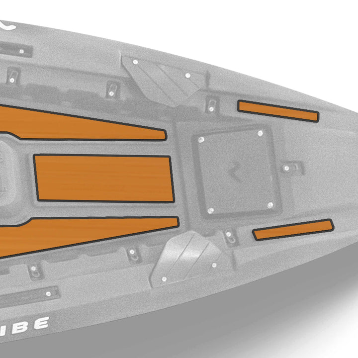 Vibe Kayaks Shearwater 125 Premium Deck Padding, black cushioned surface for kayak deck protection and comfort.