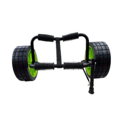 Vibe Kayaks Beluga Green Cart for kayak transport, featuring sturdy wheels and compact design for easy mobility.