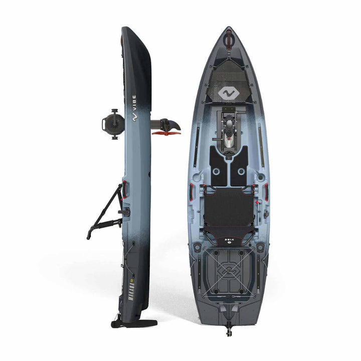 Vibe Kayaks Makana 100 kayak with impulse drive system, shown in a sleek design suitable for recreational paddling