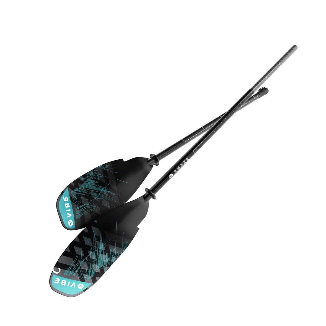 Vibe Kayaks Ember carbon fiber adjustable paddle, 240-260cm, lightweight and durable for kayaking.