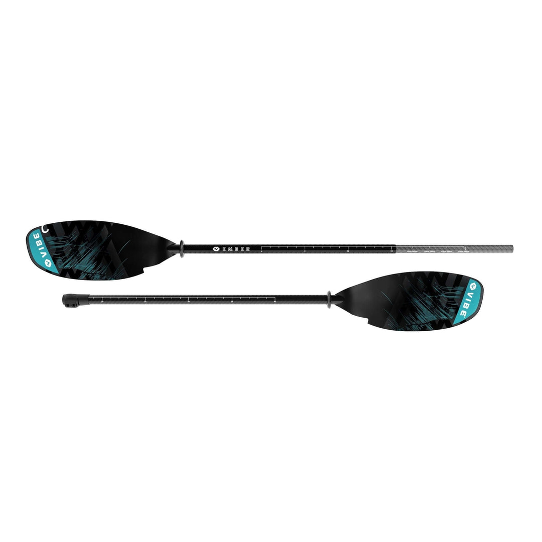 Vibe Kayaks Ember Carbon Fiber Paddle adjustable 240-260cm with lightweight, sleek design for kayaking and water sports.