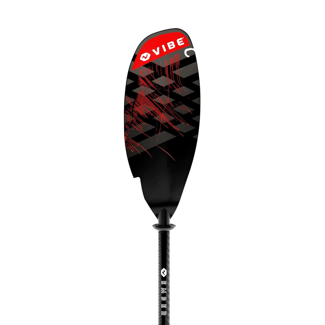 Vibe Kayaks Ember Carbon Fiber Adjustable Paddle, 240-260cm, lightweight kayak paddle with ergonomic grip and sleek black finish.