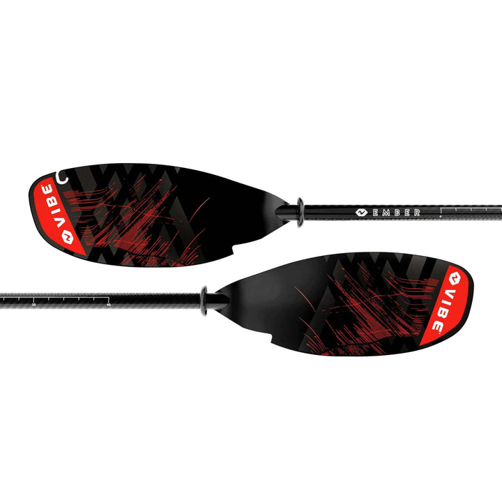 Vibe Kayaks Ember carbon fiber adjustable paddle, 240-260cm, lightweight and durable for kayaking.