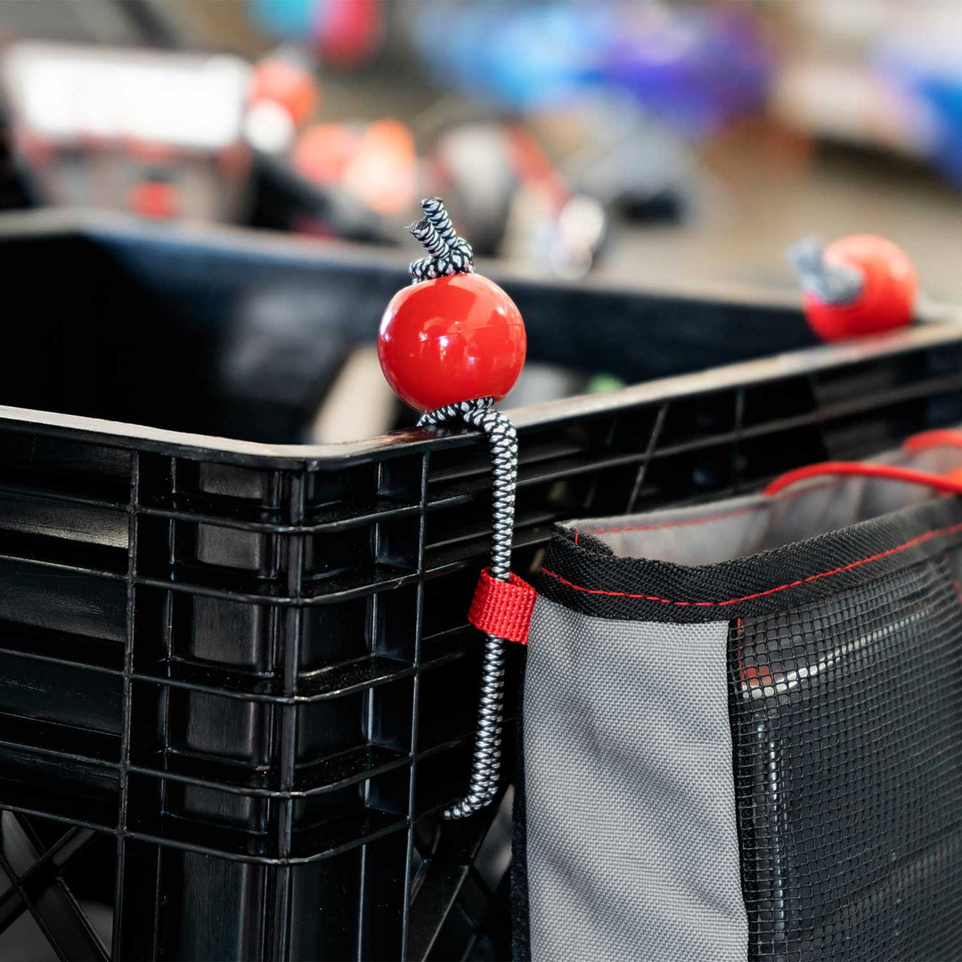 Set of 10 Vibe Kayaks Versa Bungee Ball Tethers, durable parts for securing gear on kayaks and watercraft.