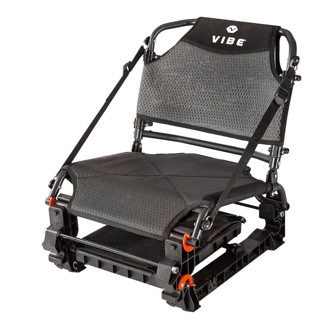 Vibe Kayaks Summit Seat, ergonomic kayak seat with adjustable straps and cushioning, designed for comfortable paddling.