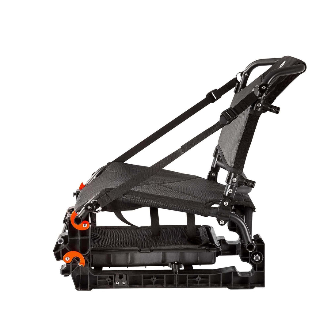 Vibe Kayaks Summit Seat showing a comfortable, adjustable kayak seat with padded backrest and ergonomic design.