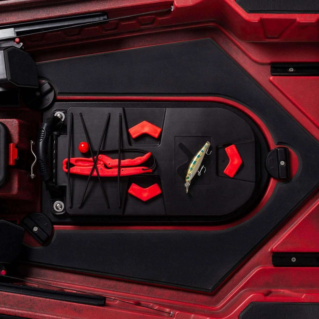 Vibe Kayaks Shearwater Versa Pod, a versatile storage and accessory module mounted on a kayak.
