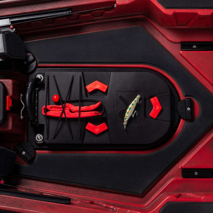 Vibe Kayaks Shearwater Versa Pod, a versatile storage and accessory module mounted on a kayak.