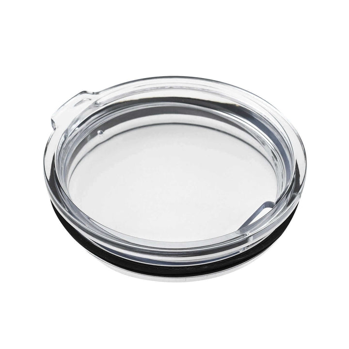 Vibe 20 oz tumbler by Vibe Kayaks, stainless steel drink container with a lid, ideal for hot or cold beverages.