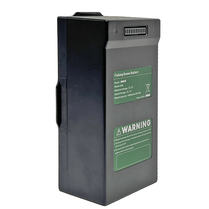 Xpece ONE Intelligent Flight Battery for drones, showing the compact rechargeable drone battery with branding and connection ports.